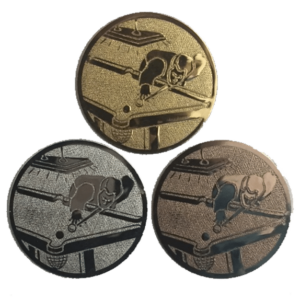 Biljardmotvi 25mm metall till medalj.