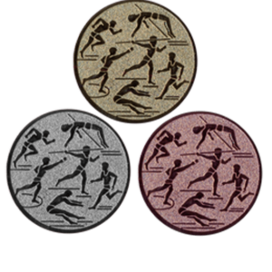 Motivjetong 25mm Friidrott sandblästrat