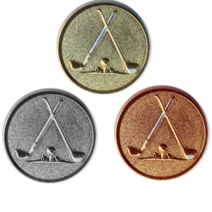 Motivjetong 25mm Golf sandblästrat