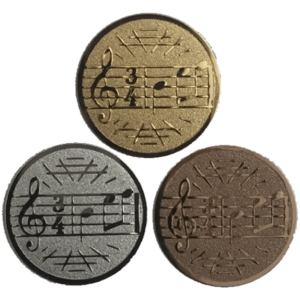 Jetong med motiv av noter (25mm)