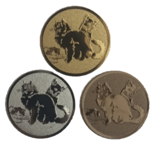 jetong med motiv katt (25mm)