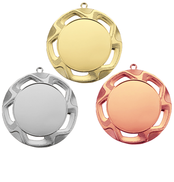 Medalj 70mm med hål