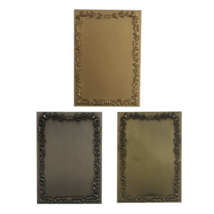 Metallplakett Krans 50x75