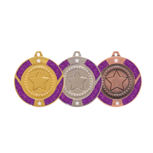 Medalj Stjärna Lila 50mm