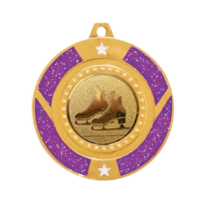 Medalj Konståkning Lila