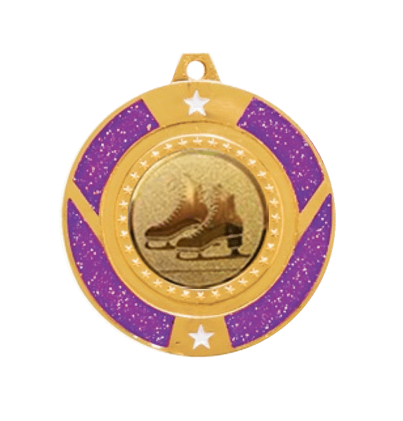 Medalj Konståkning Lila
