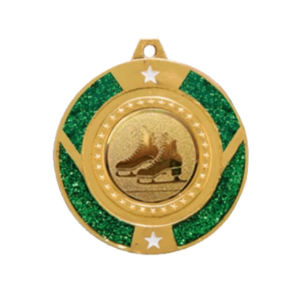 Medalj Konståkning Grön
