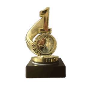 Statyett med siffran ett