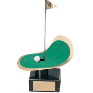 Statyett Golf Green Mässing Art