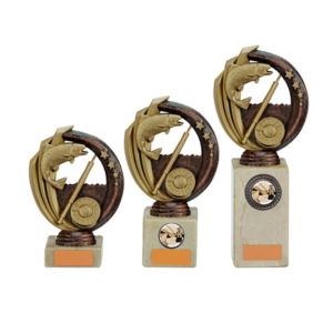 Statyett Fisk sköld