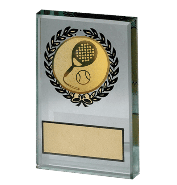 Grön glasplakett padel