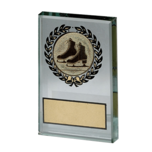 Glasplakett Konståkning