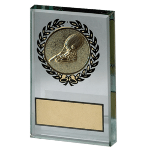 Tennisplakett i glas