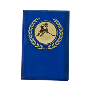 Ishockeyplakett i glas