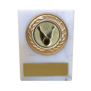 Marmorplakett med Bowlingjetong